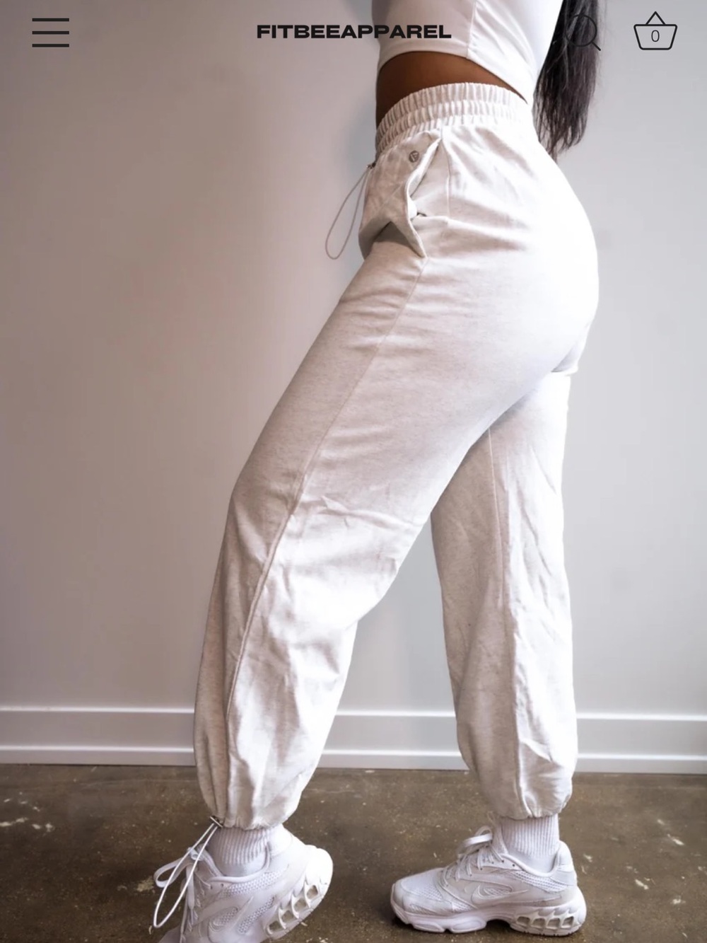 FITBEEAPPAREL Everyday Sweatpants – Snowfall (White)